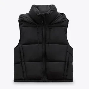 ジャケット・アウター HERENCIA Drawstring hem double zip vest Herencia Collection Full Zip Jacket Mexico Womens Size L